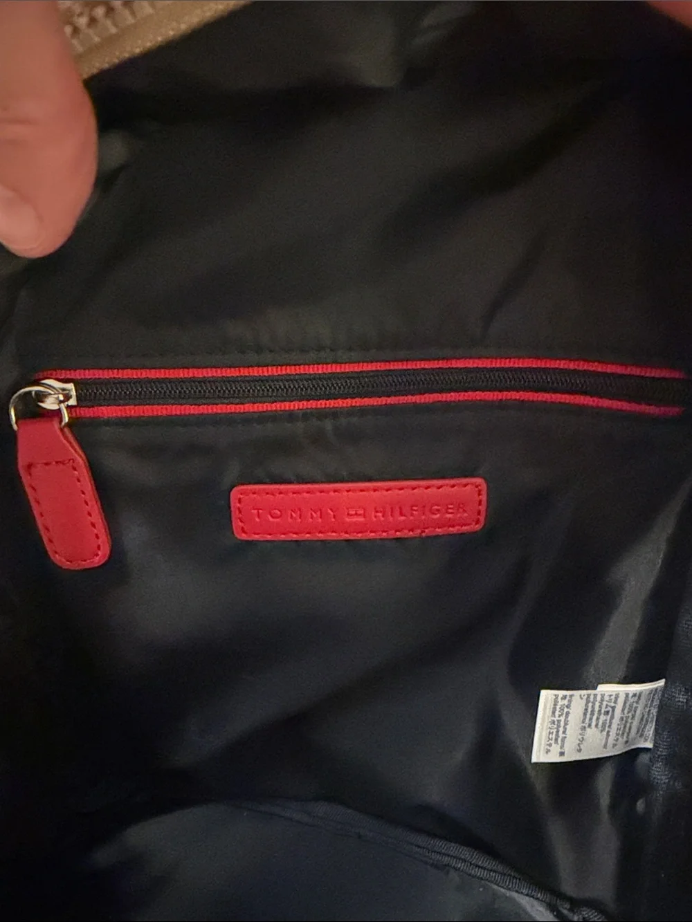 Tommy Hilfiger Beige Monogram Backpack